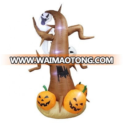 8Ft Inflatable Halloween Tree with Ghost Pumpkin Decoration for Home Yard Lawn Garden Party Indoor Outdoor