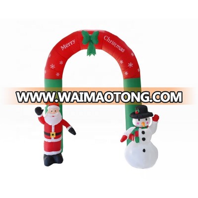 2.4m Christmas Inflatable Arch Santa Claus Snowman Christmas Outdoors Ornaments Xmas New Year Party Home Shop Yard Garden Decor